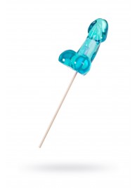 Голубой леденец в форме члена со вкусом блю кюрасао - 80 гр. - Sosuчki - купить с доставкой в Волжском