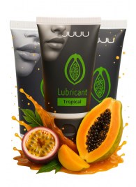 Набор из 3 съедобных лубрикантов JUJU со вкусом тропических фруктов - JuJu - купить с доставкой в Волжском