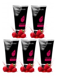 Набор из 5 съедобных лубрикантов JUJU со вкусом малины - JuJu - купить с доставкой в Волжском