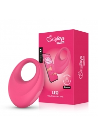 Розовое интерактивное эрекционное виброкольцо Leo - Easy toys - в Волжском купить с доставкой