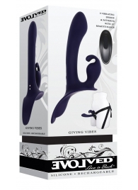 Женский страпон с вибрацией Giving Vibes - Evolved - купить с доставкой в Волжском