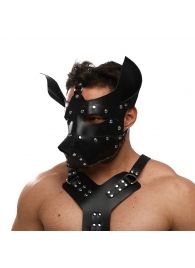 Черная кожаная маска «Собака» - Crazy Handmade - купить с доставкой в Волжском