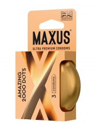 Точечные презервативы MAXUS 2000 Amazing Dots с железным кейсом - 3 шт. - Maxus - купить с доставкой в Волжском