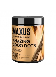 Точечные презервативы MAXUS 2000 Amazing Dots с железным кейсом - 12 шт. - Maxus - купить с доставкой в Волжском