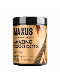 Точечные презервативы MAXUS 2000 Amazing Dots с железным кейсом - 15 шт. - Maxus - купить с доставкой в Волжском