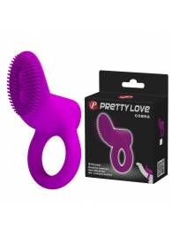 Лиловое эрекционное кольцо со стимулятором клитора с вибрацией - Baile - в Волжском купить с доставкой