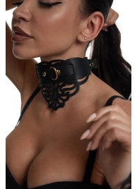 Фигурный чокер с узорами и золотистой фурнитурой - Crazy Handmade - купить с доставкой в Волжском