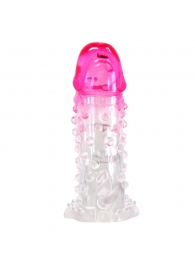 Прозрачно-розовая насадка на пенис Wilford - 13,5 см. - Baile - в Волжском купить с доставкой