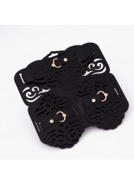 Фигурный набор для БДСМ-игр с узорами и золотистой фурнитурой - Crazy Handmade - купить с доставкой в Волжском