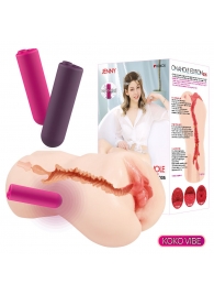Мастурбатор-вагина с вибрацией Jenny Onahole edition 005 - KOKOS - в Волжском купить с доставкой