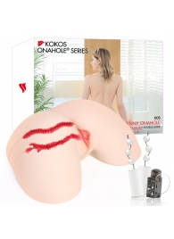 Мастурбатор-полуторс с двойным слоем материала и вибрацией Jenny Onahole Real Hips - KOKOS - в Волжском купить с доставкой