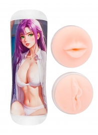 Двусторонний мастурбатор аниме - ротик и вагина - Tokyo Style - в Волжском купить с доставкой