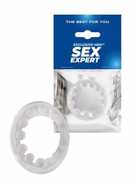 Эрекционное кольцо со стимулирующими шариками на поверхности - Sex Expert - в Волжском купить с доставкой