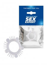 Эластичное эрекционное кольцо с шишечками и шипами - Sex Expert - в Волжском купить с доставкой