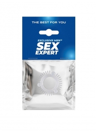 Эластичное эрекционное кольцо с 3 шариками и шипами - Sex Expert - в Волжском купить с доставкой