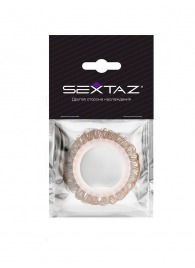 Эрекционное кольцо с бежевыми «ресничками» - Sextaz - в Волжском купить с доставкой
