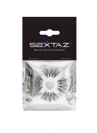 Эластичное эрекционное кольцо с черными «ресничками» - Sextaz - в Волжском купить с доставкой