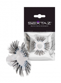 Эластичное эрекционное кольцо с черными «ресничками» - Sextaz - в Волжском купить с доставкой