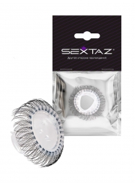 Эластичное эрекционное кольцо с длинными черными «ресничками» - Sextaz - в Волжском купить с доставкой