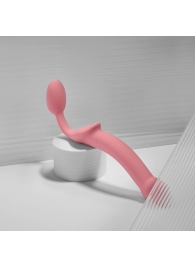 Розовый безремневой страпон Strap-on-me Semi-Realistic Bendable Strap-On size XL - Strap-on-me - купить с доставкой в Волжском