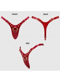 Красный пояс для фиксации насадок Strap-On-Me Leatherette Harness Fabulous - Strap-on-me - купить с доставкой в Волжском