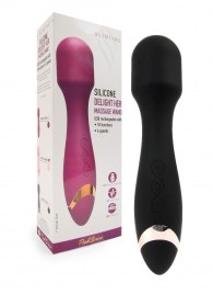 Черный силиконовый wand-вибратор - 18,5 см. - Erokay