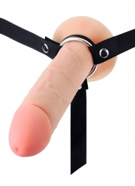 Мужской полый страпон на регулируемых ремешках - 22 см. - Sex Expert - купить с доставкой в Волжском