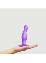 Фиолетовая насадка Strap-On-Me Dildo Plug Curvy size S - Strap-on-me - купить с доставкой в Волжском