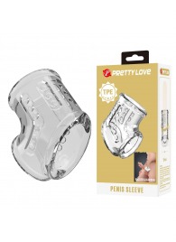 Прозрачная насадка на пенис и мошонку - Baile - в Волжском купить с доставкой