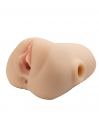 Телесный мастурбатор с вибрацией Double Pounder Vibrating Squeeze Stroker - Pipedream - в Волжском купить с доставкой