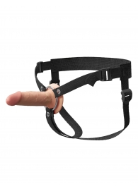 Телесный пустотелый фаллопротез 5’’ Hollow Silicone Strap-On - 14 см. - Pipedream - купить с доставкой в Волжском