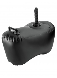 Черное надувное кресло с платформой для фиксации дилдо Body Dock Inflatable Love Seat - Pipedream - купить с доставкой в Волжском