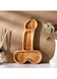 Деревянное блюдо для подачи в форме члена (25 х 16,5 х 1,7 см) - Сима-Ленд - купить с доставкой в Волжском