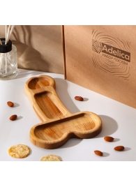 Деревянное блюдо для подачи в форме члена (25 х 16,5 х 1,7 см) - Сима-Ленд - купить с доставкой в Волжском