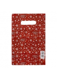 Красный подарочный новогодний пакет с вырубной ручкой (20х30 см) - Сима-Ленд - купить с доставкой в Волжском