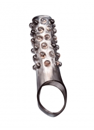 Дымчатая насадка на пенис с выпуклостями - 11 см. - Sex Expert - в Волжском купить с доставкой