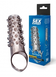 Дымчатая насадка на пенис с шипами и выпуклостями - 12 см. - Sex Expert - в Волжском купить с доставкой