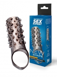 Дымчатая насадка на пенис с шипами и выпуклостями - 12,5 см. - Sex Expert - в Волжском купить с доставкой