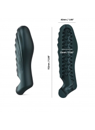 Серая силиконовая насадка на пенис с подхватом Manwan Ryzer - Manwan - в Волжском купить с доставкой