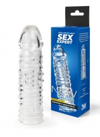 Прозрачная закрытая насадка на пенис - 17 см. - Sex Expert - в Волжском купить с доставкой