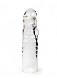 Прозрачная закрытая насадка на член - 15 см. - Sex Expert - в Волжском купить с доставкой