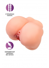 Реалистичный мастурбатор в форме попки с 2 любовными входами - No Name - в Волжском купить с доставкой