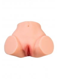 Телесный реалистичный мастурбатор-полуторс с 2 любовными входами - No Name - в Волжском купить с доставкой