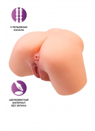 Телесный реалистичный мастурбатор-полуторс с 2 любовными входами - No Name - в Волжском купить с доставкой