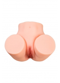 Телесный мастурбатор в форме попки с 2 любовными входами - No Name - в Волжском купить с доставкой