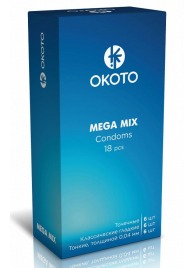 Презервативы OKOTO Mega Mix - 18 шт. - Sitabella - купить с доставкой в Волжском