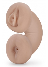 Телесный люминесцентный двусторонний мастурбатор Tasha - Blush Novelties - в Волжском купить с доставкой