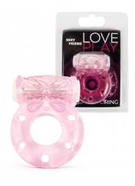 Розовое эрекционное виброкольцо с бабочкой - 1137 - в Волжском купить с доставкой