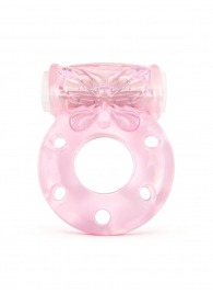 Розовое эрекционное виброкольцо с бабочкой - 1137 - в Волжском купить с доставкой