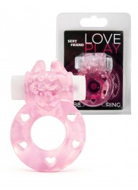 Розовое эрекционное виброкольцо в форме зайчика - 1137 - в Волжском купить с доставкой